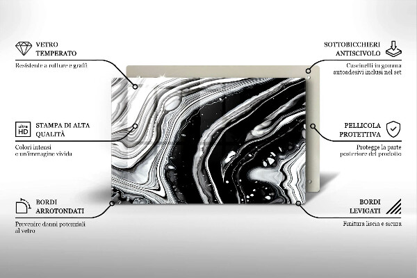 Protège plaque de cuisson Abstraction d'encre