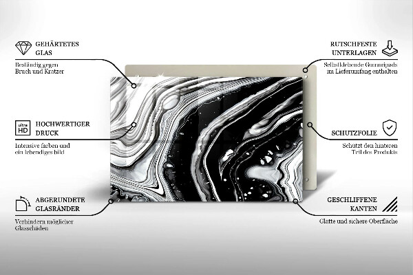 Protège plaque de cuisson Abstraction d'encre