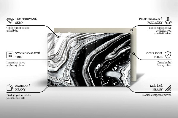 Protège plaque de cuisson Abstraction d'encre