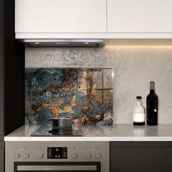 Protection pour plaque de cuisson Structure rocheuse dorée