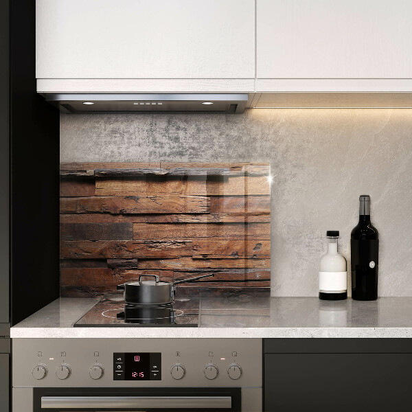 Protège plaque de cuisson Planches de bois décoratives