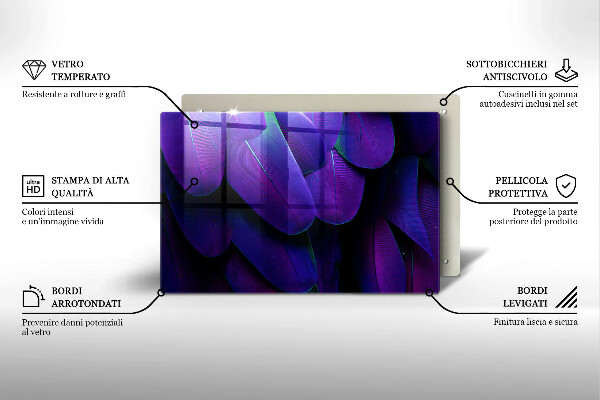 Protection pour plaque de cuisson Plumes de néon