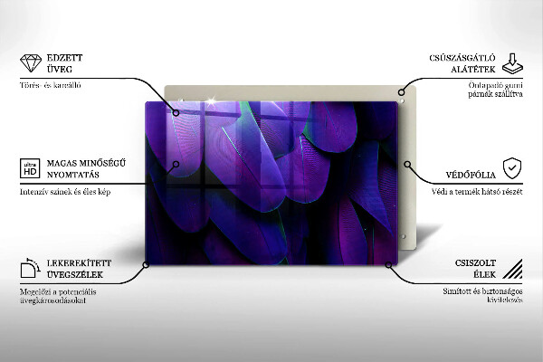 Protection pour plaque de cuisson Plumes de néon