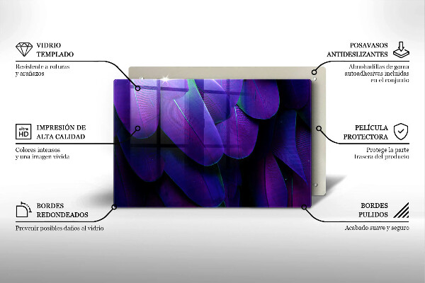 Protection pour plaque de cuisson Plumes de néon