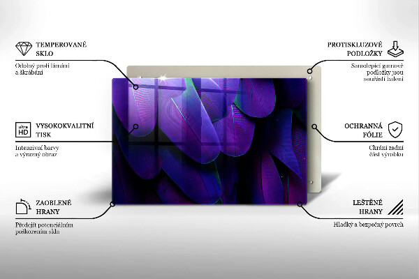 Protection pour plaque de cuisson Plumes de néon