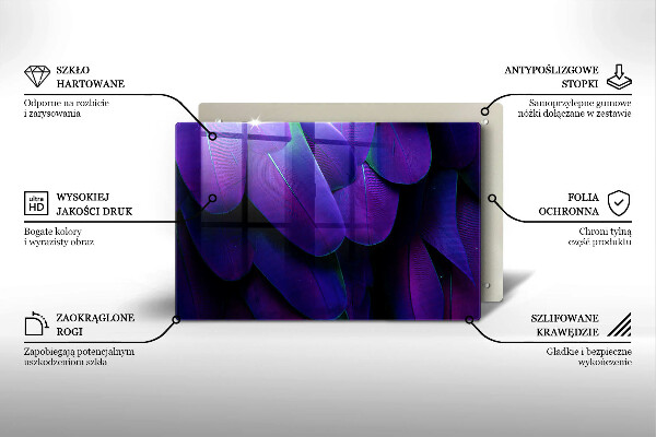 Protection pour plaque de cuisson Plumes de néon