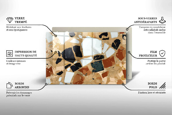 Protection pour plaque de cuisson Assiette pierres décoratives