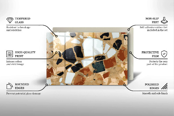 Protection pour plaque de cuisson Assiette pierres décoratives