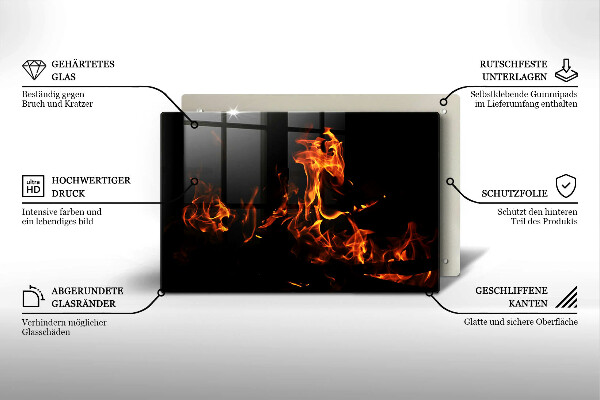 Protection pour plaque de cuisson Allume une flamme vivante