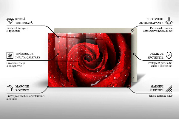 Protège plaque de cuisson Pétales de fleurs de roses