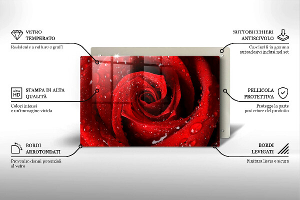 Protège plaque de cuisson Pétales de fleurs de roses