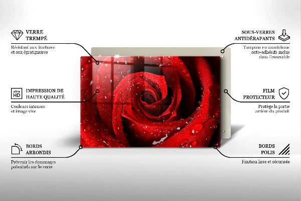 Protège plaque de cuisson Pétales de fleurs de roses