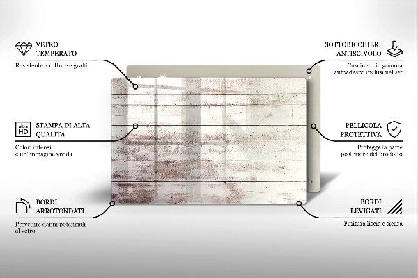 Protège plaque de cuisson Vieilles planches de bois