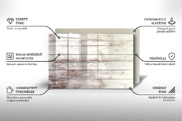 Protège plaque de cuisson Vieilles planches de bois