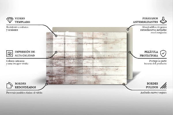 Protège plaque de cuisson Vieilles planches de bois