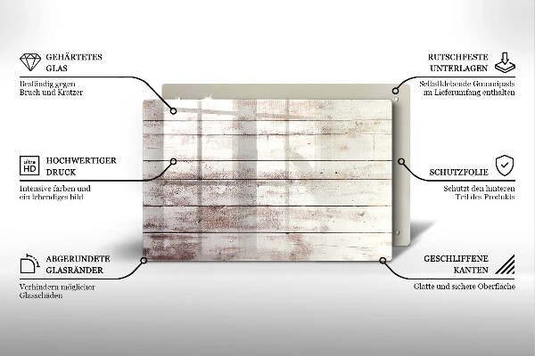 Protège plaque de cuisson Vieilles planches de bois