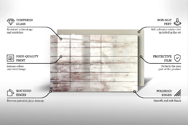 Protège plaque de cuisson Vieilles planches de bois