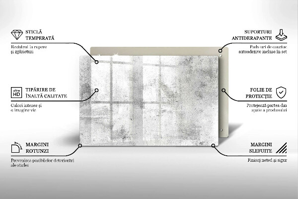 Protection pour plaque de cuisson Texture béton