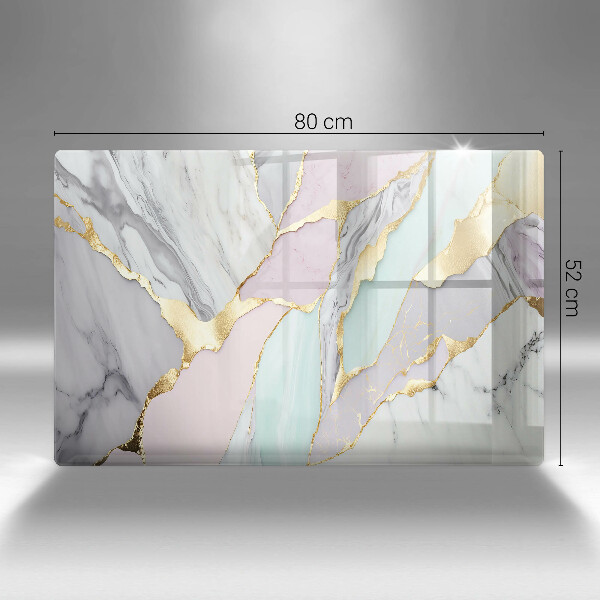 Protection pour plaque de cuisson Marbre pastel