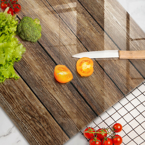 Protège plaque de cuisson Planches texturées en bois