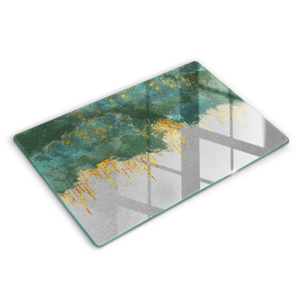 Protection pour plaque de cuisson Abstraction avec de l'or