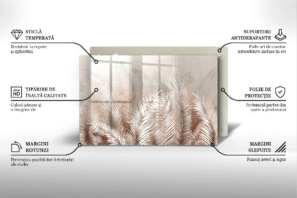 Protection pour plaque de cuisson Feuilles de végétation bohème