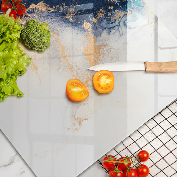 Protection pour plaque de cuisson Abstraction avec du bleu