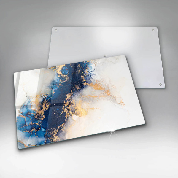 Protection pour plaque de cuisson Abstraction avec du bleu