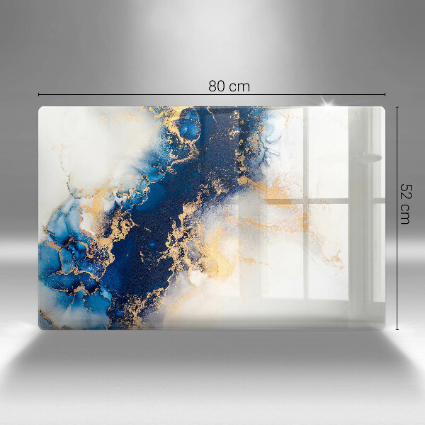 Protection pour plaque de cuisson Abstraction avec du bleu