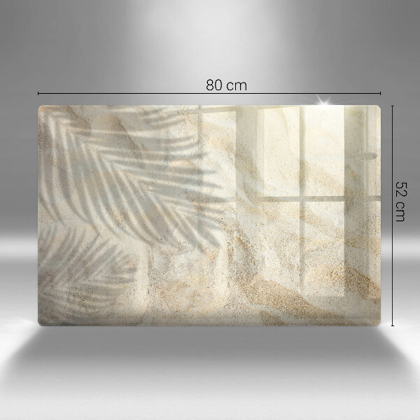 Protège plaque de cuisson Feuilles de palmier et sable