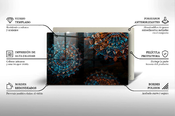 Protège plaque de cuisson Roues vintage bohème