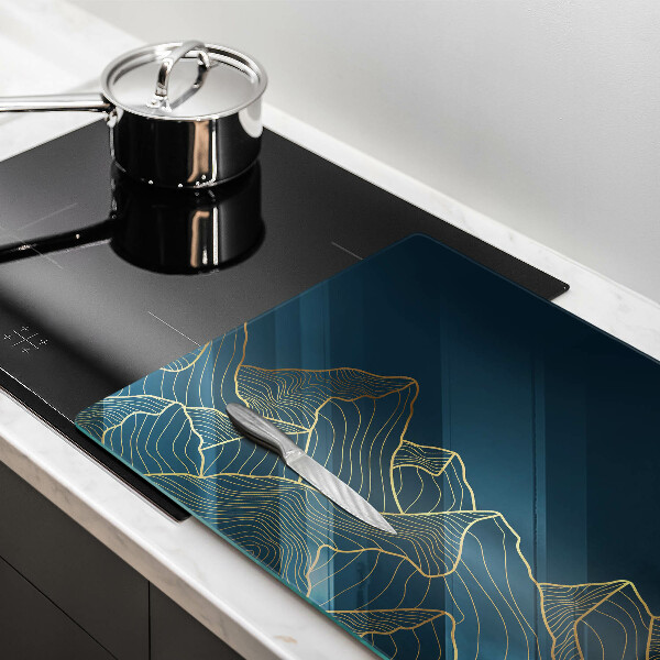 Protège plaque de cuisson Montagnes abstraites