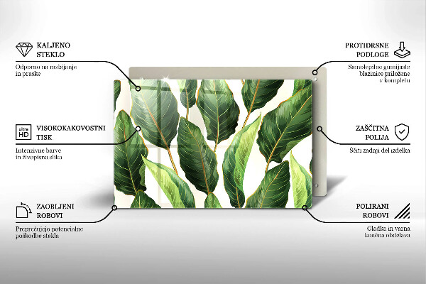 Protège plaque de cuisson Feuilles de banane