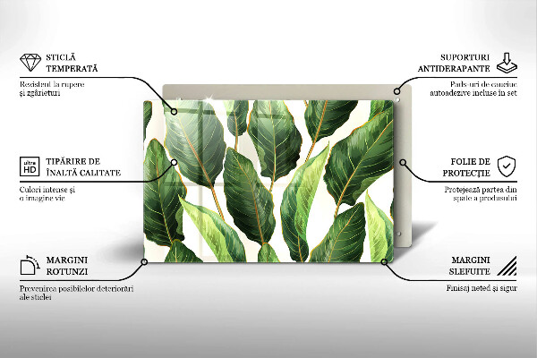 Protège plaque de cuisson Feuilles de banane