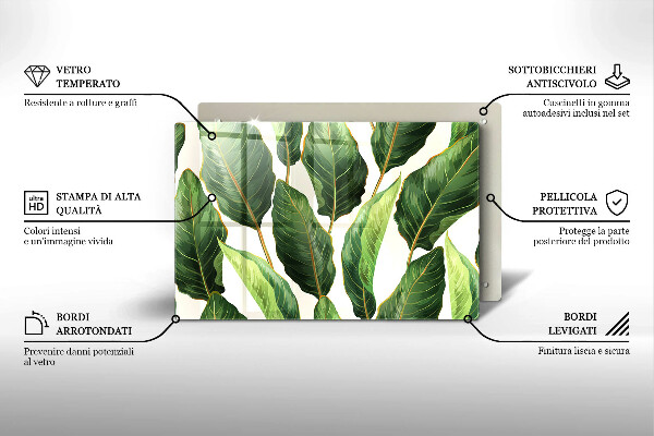 Protège plaque de cuisson Feuilles de banane