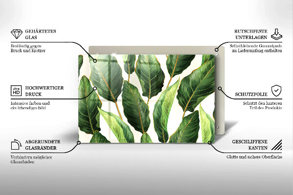 Protège plaque de cuisson Feuilles de banane