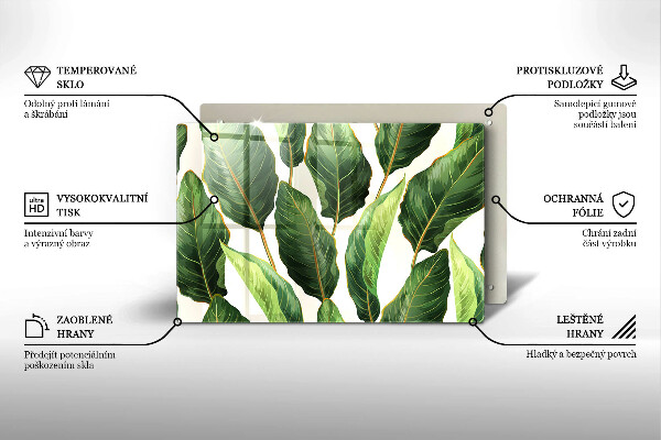 Protège plaque de cuisson Feuilles de banane