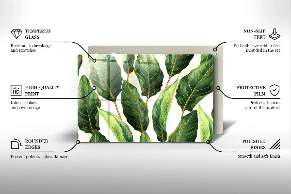 Protège plaque de cuisson Feuilles de banane