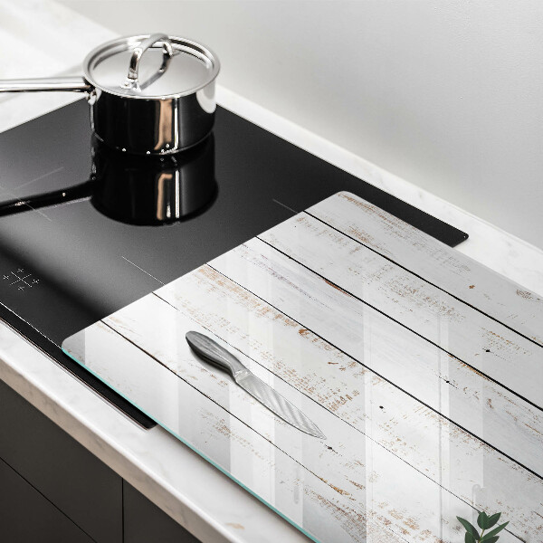 Protège plaque de cuisson Vieilles planches et feuilles