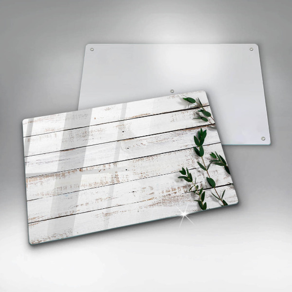 Protège plaque de cuisson Vieilles planches et feuilles