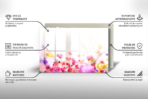 Protège plaque de cuisson Prairie fleurie
