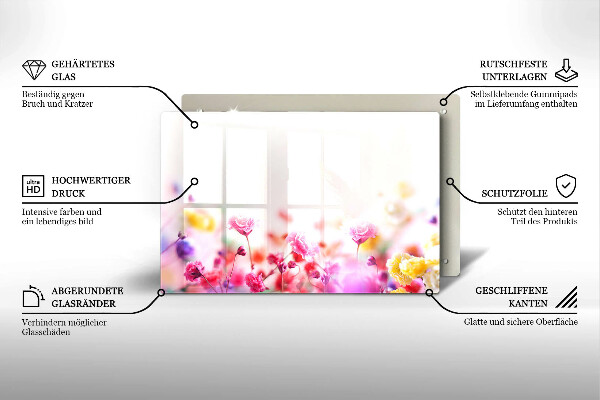 Protège plaque de cuisson Prairie fleurie