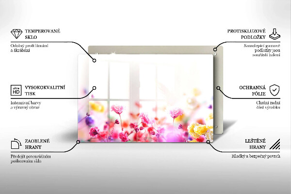 Protège plaque de cuisson Prairie fleurie