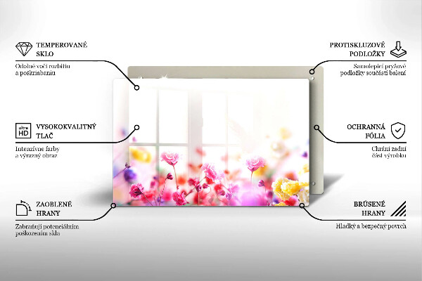 Protège plaque de cuisson Prairie fleurie