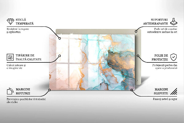 Protège plaque de cuisson Abstraction de marbre