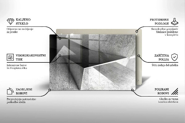 Protège plaque de cuisson Abstraction concrète
