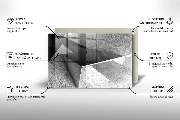 Protège plaque de cuisson Abstraction concrète