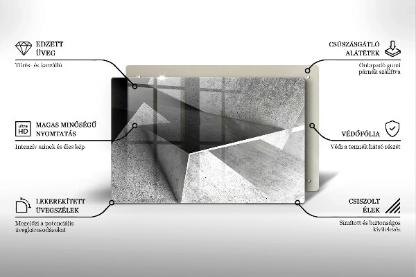 Protège plaque de cuisson Abstraction concrète