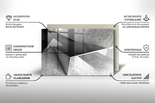Protège plaque de cuisson Abstraction concrète