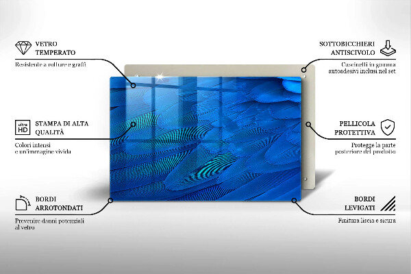 Protège plaque de cuisson Plumes d'oiseaux